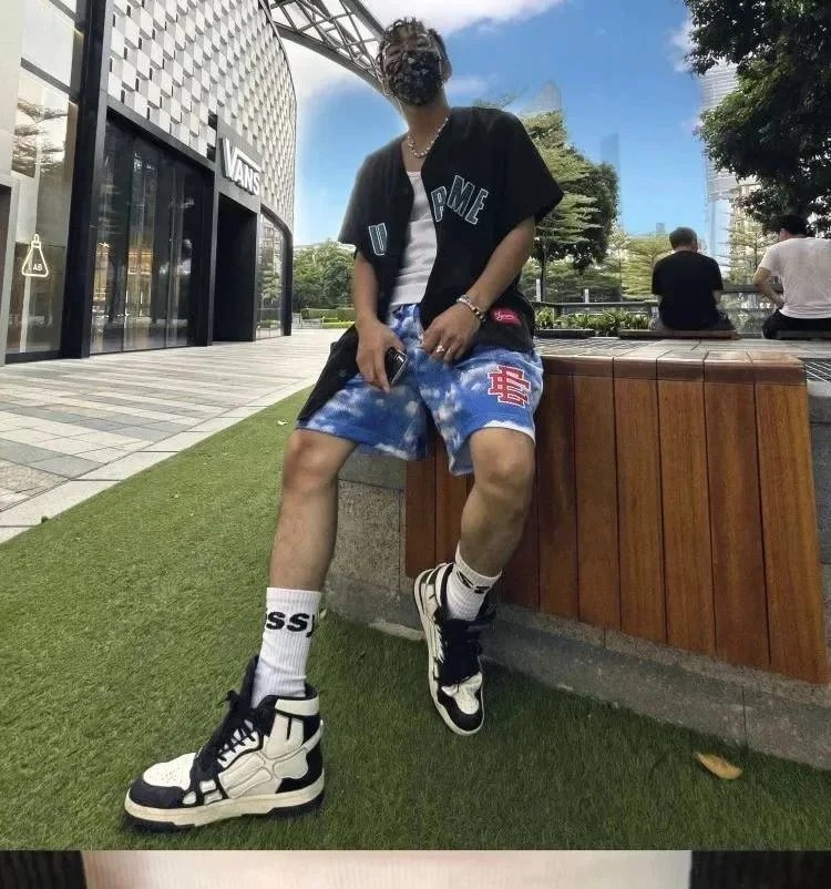 Mesh Drawstring American Shorts  