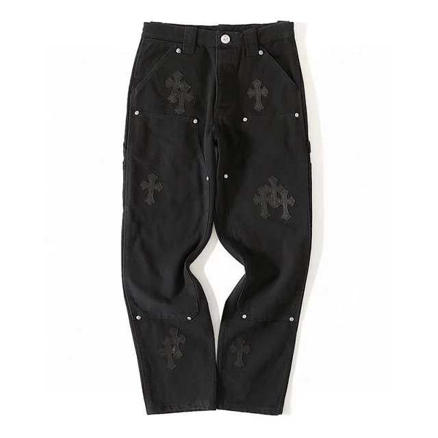 Chrome Hearts Cross Patch Double Knee Pants  