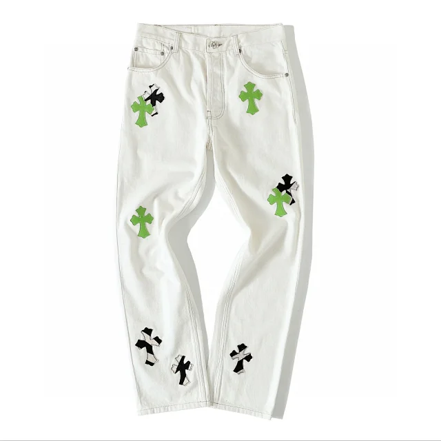 Chrome Hearts Green  winte Jeans  