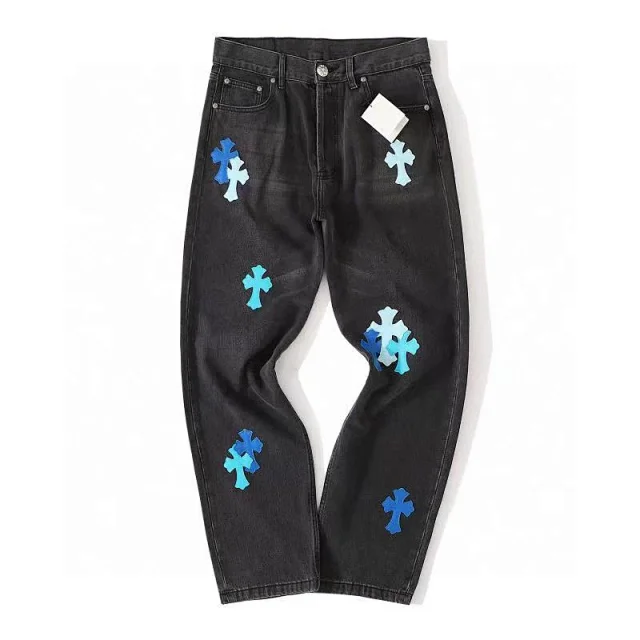 CHROME HEART BIUE CROSS JEANS  