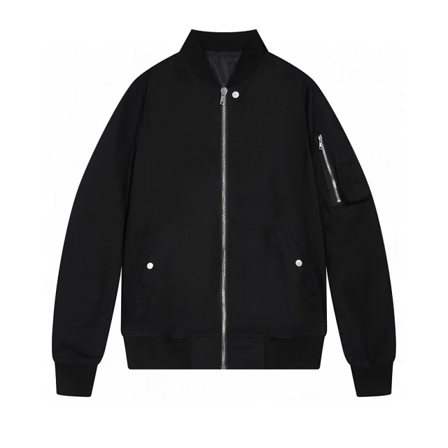 Rick Owens DRKSHDW Back Print Nylon Flight Bomber Jacket  