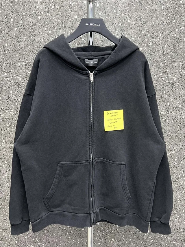 Balenciaga Convenience Patch Zip Hoodie  