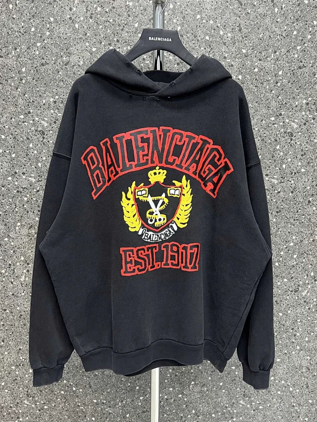 BALENCIAGA Black DIY College Hoodie  