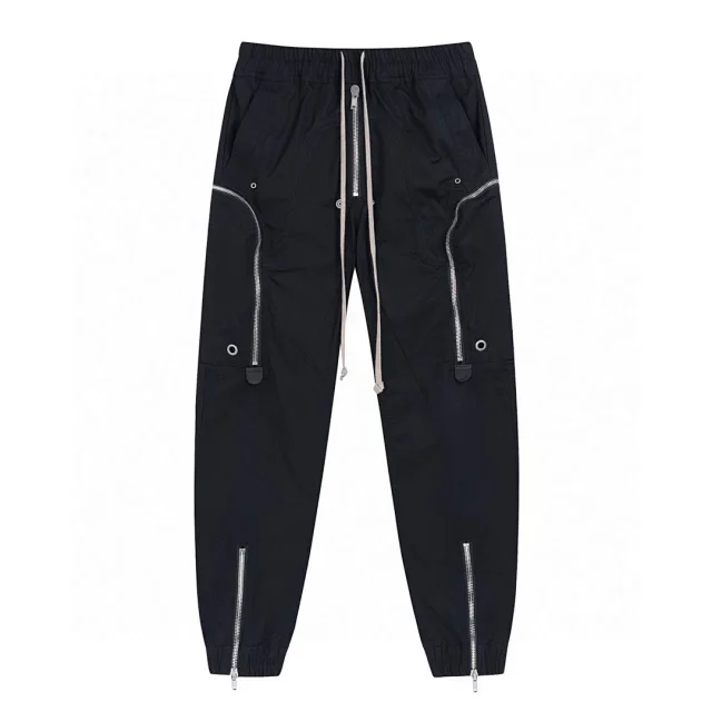 Rick Owens Bauhaus Stretch-cotton Poplin Cargo Trousers Black  