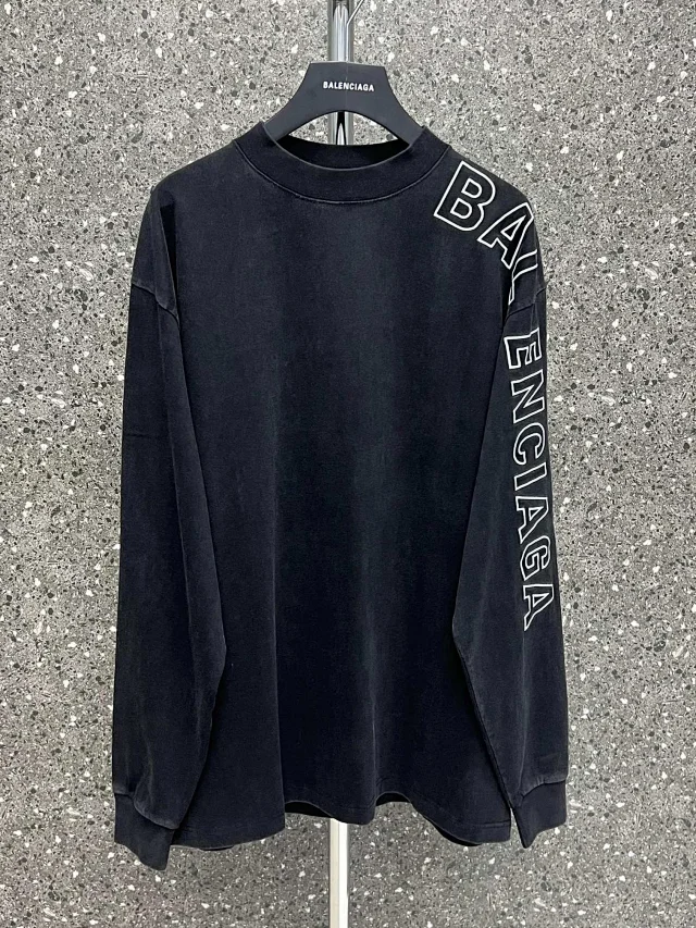 Balenciaga Side Logo Long T-Shirt  