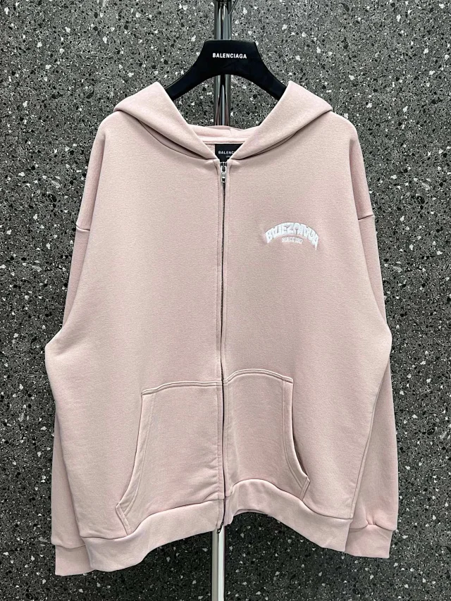 Balenciaga Logo Zipper Hoodie  