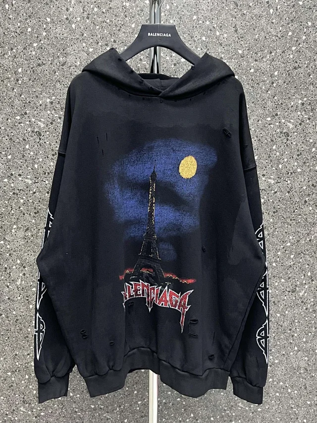Balenciaga Tower Logo Hoodie  